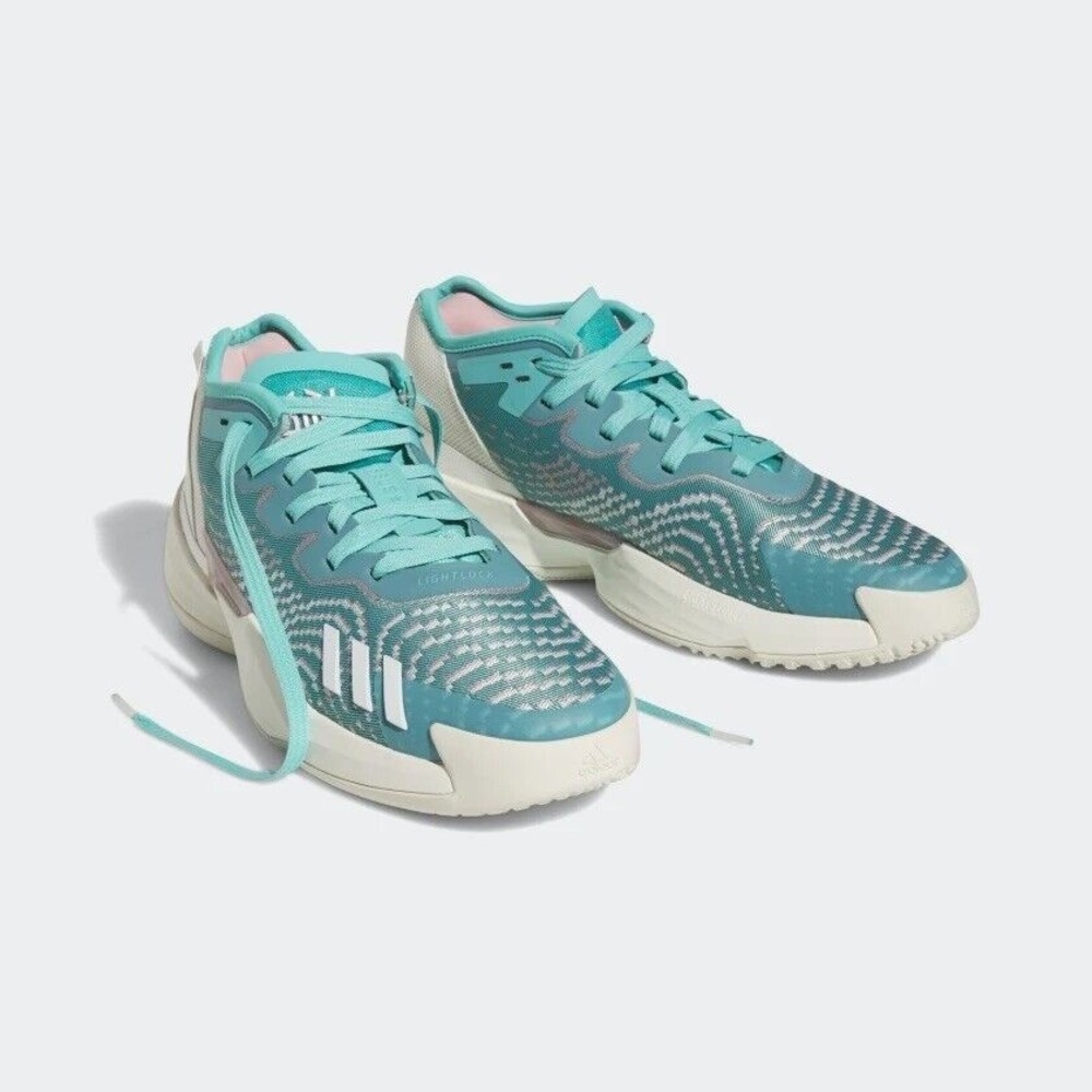 Adidas D.O.N. Issue 4 Teal and White Basketball Shoes NWT